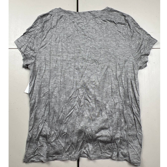 Nel + Lo Women XL Gray Hustle & Shine Crop Active Short Sleeve T Shirt Tee Top - Picture 5 of 5